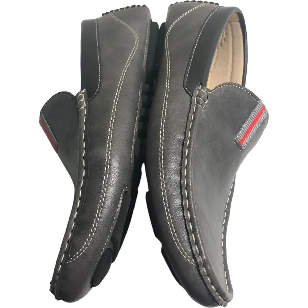 Bruno Marc Gray Penny Loafers Moccasins